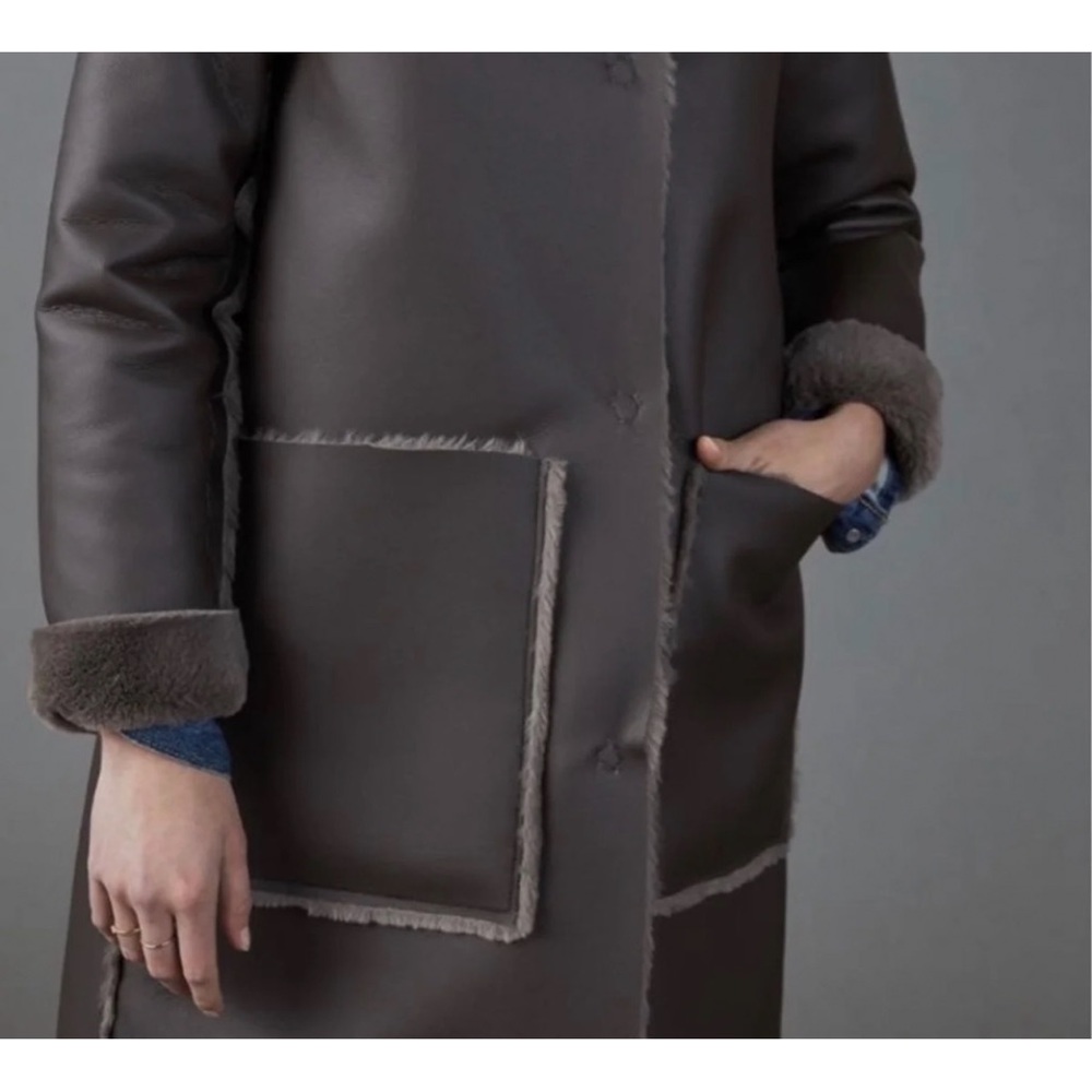 Anthropologie Kerry Reversible Faux Fur Coat NWT - L and XL - Picture 7 of 15